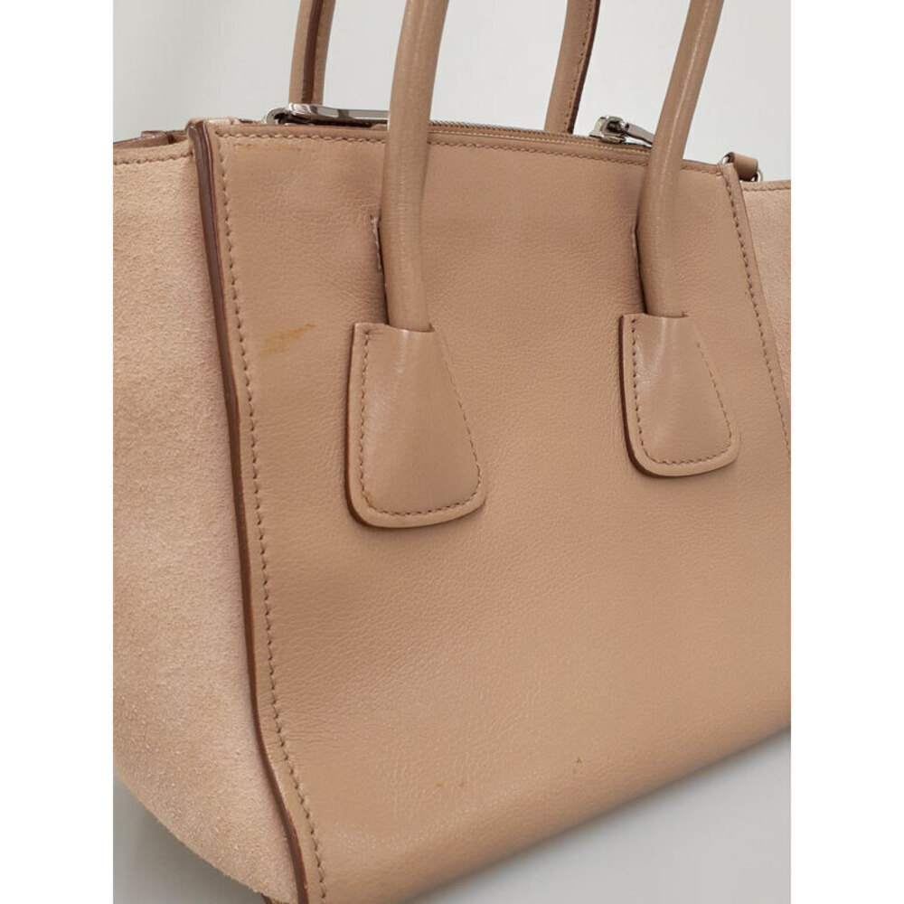 Prada Twin Brown Double Handle Tote Pocket - Picture 9 of 9